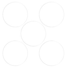 5pcs 35mm Soft TPU Anti-scratch HD Clear Round Watch Glass Screen Protectors