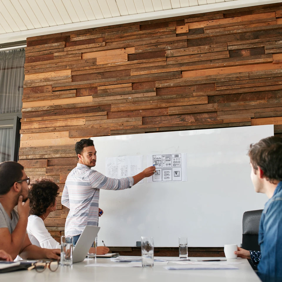 Freischwebendes & rahmenloses Glas Whiteboard Wandtafel Magnettafel Glastafel - Bild 4 von 4