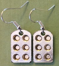 MUFFIN TIN EARRINGS - Pewter with Sterling Silver Ear Wires CUPCAKE PAN BAKING