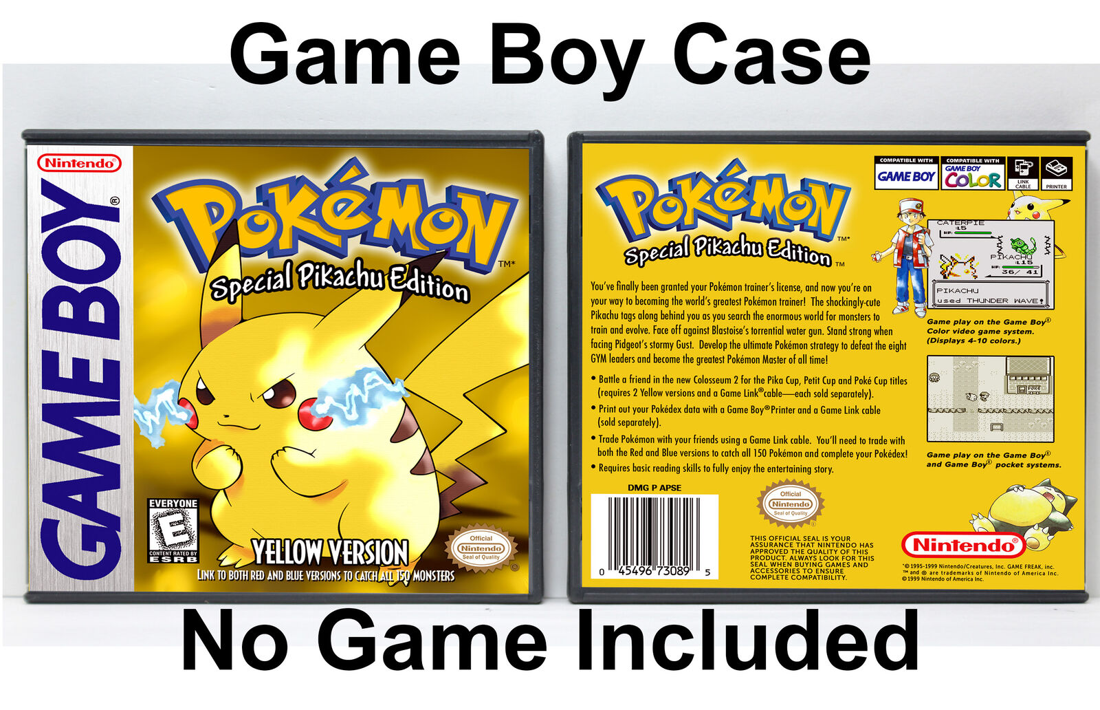 Viewing full size Pokemon Yellow box cover