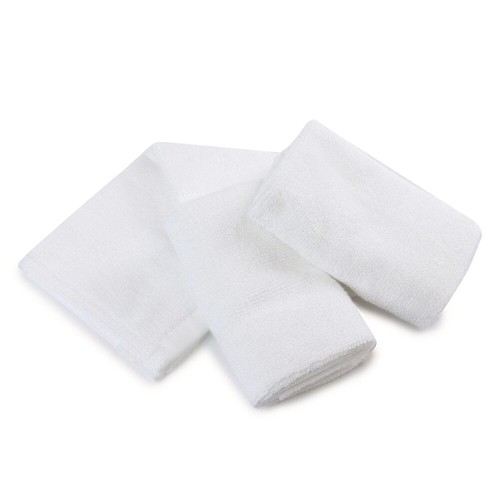 6pc Bubba Blue 25cm Square Bamboo Face Washer Set Soft Baby Towel Cloth White - Picture 3 of 3