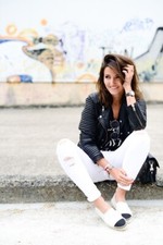 Mango Gorgeous Rollo Leather Biker Jacket - Size Medium - Rare - Blogger Fave