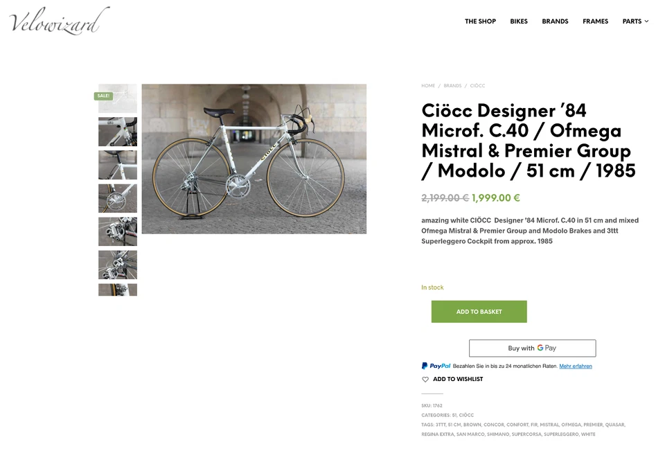 Ciöcc Designer ’84 Microf. C.40 / Ofmega Mistral & Premier Modolo 51 cm 1985 - Bild 3 von 4