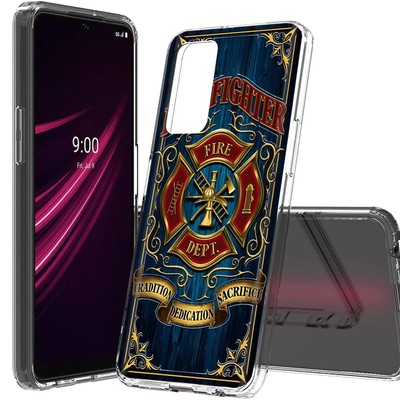 Total Guard Cover Case for T-Mobile REVVL V+ Plus 5G, Fire Fighter Plague