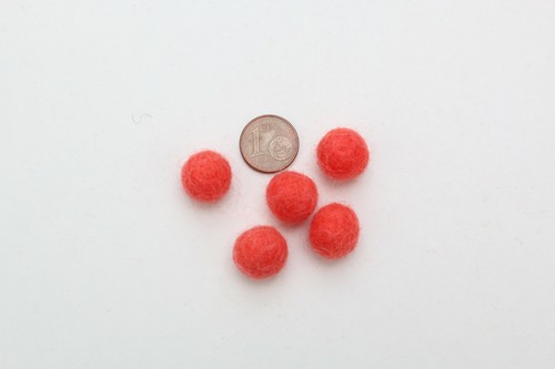 10 Filzkugeln 1 cm / 2,5 cm rot & orange Kugeln aus Filz Girlanden Mobiles Deko - Bild 19 von 27