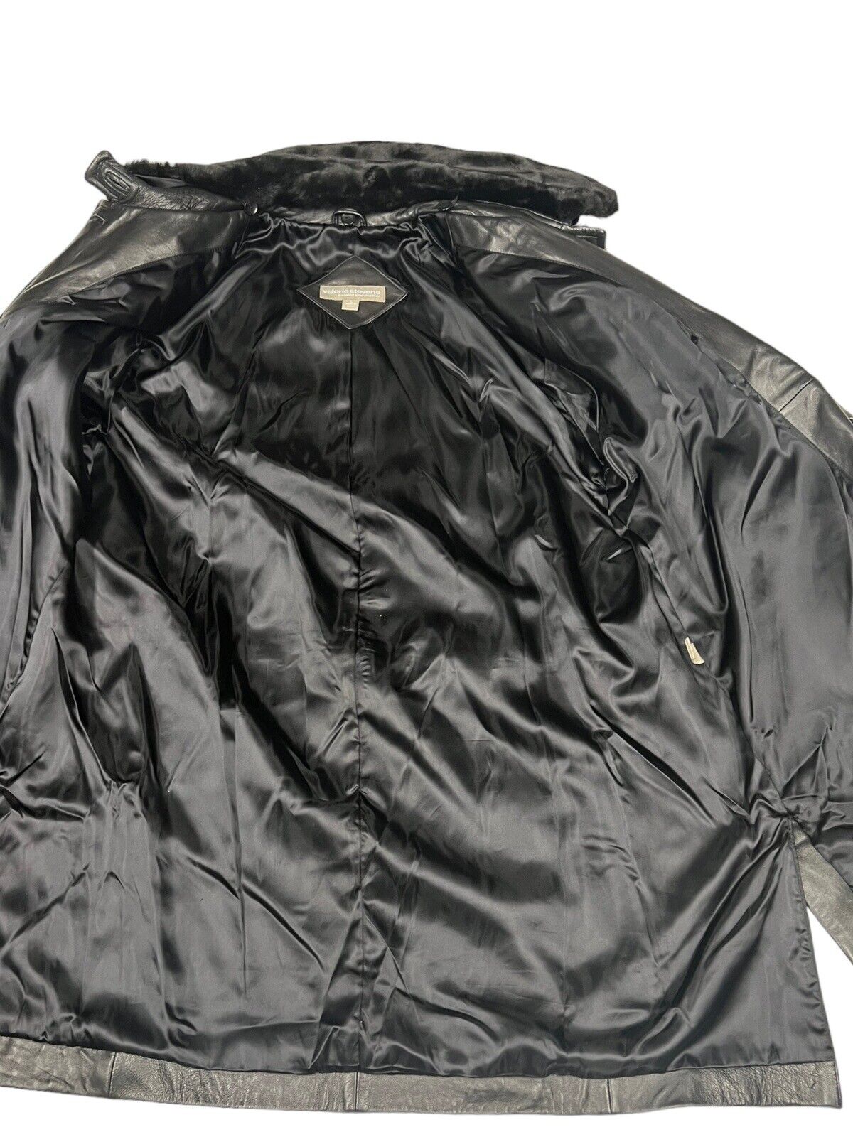 Valerie Stevens Black Jacket Sz Large Removable F… - image 16