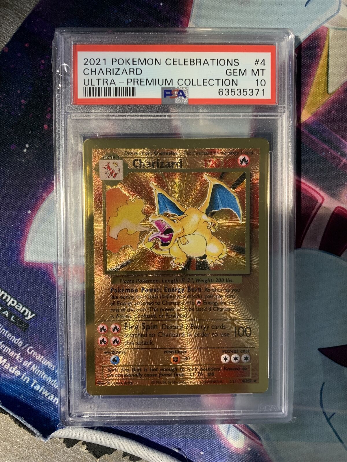 Pokemon Celebrations Charizard Gold Metal PSA 10 NO LONGER GRADING