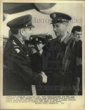 1953 Press Photo Mark Clark, United Nations, and Maxwell Taylor in Tokyo