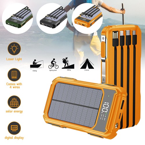 Portable Solar Power Bank 10000mAh External Battery for iphone Mobile Phone - Picture 18 of 22