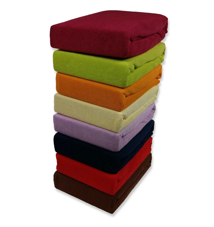 Frottee Spannbettlaken Spannbetttuch Betttuch Bettlaken viele Farbe  - Bild 2 von 4