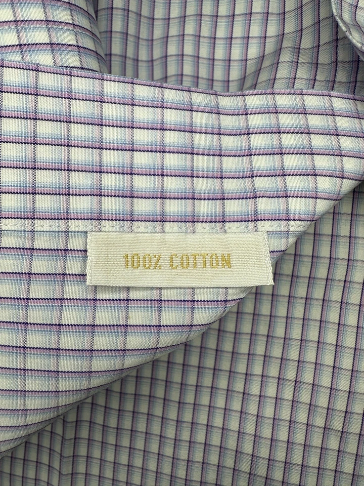 Brioni Dress Shirt Made In Italy 100% Cotton Button Down Mens Size 39 15 1/2 - Image 3 of 4