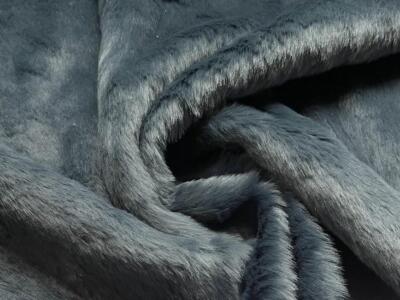 Super Luxury Faux Fur Fabric Material SHORT PLUSH SLATE BLUE