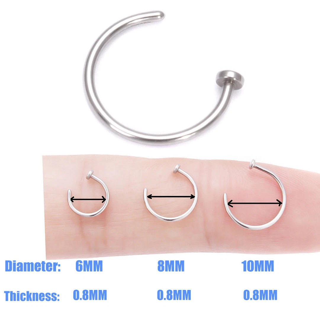 Nose Ring Size Chart @MonayLizz | Nose ring sizes, Ring sizes chart, Nose  piercing stud