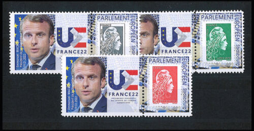 PE773PT porte-timbres MARIANNE - Présidence FRANCE UE 2022 - Emmanuel MACRON - Foto 1 di 1