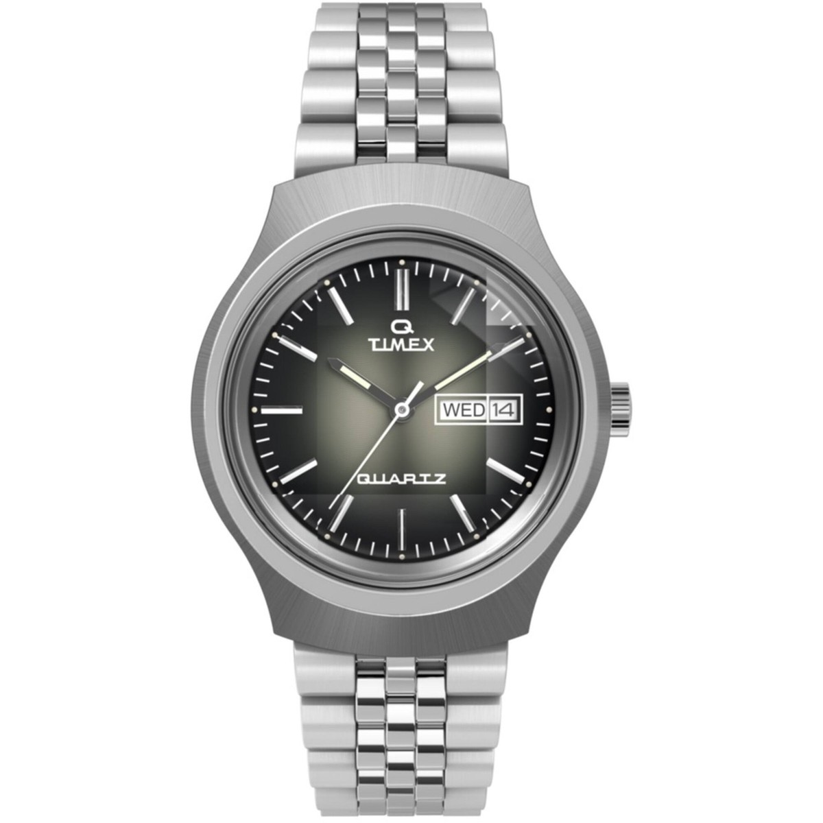 Timex Men's Watch Q Reissue Degrade Quartz Black, Grey Dial