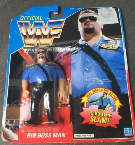 1990 WWF BIG BOSS MAN (Series 1) Hasbro - MOC Sealed