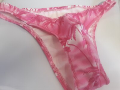 Mens Palms New  Handmade S M L or XL Spandex Swimwear underwear pink