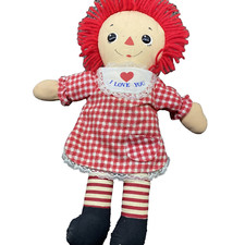 Vintage Knickerbocker 15  Raggedy Ann Doll love you