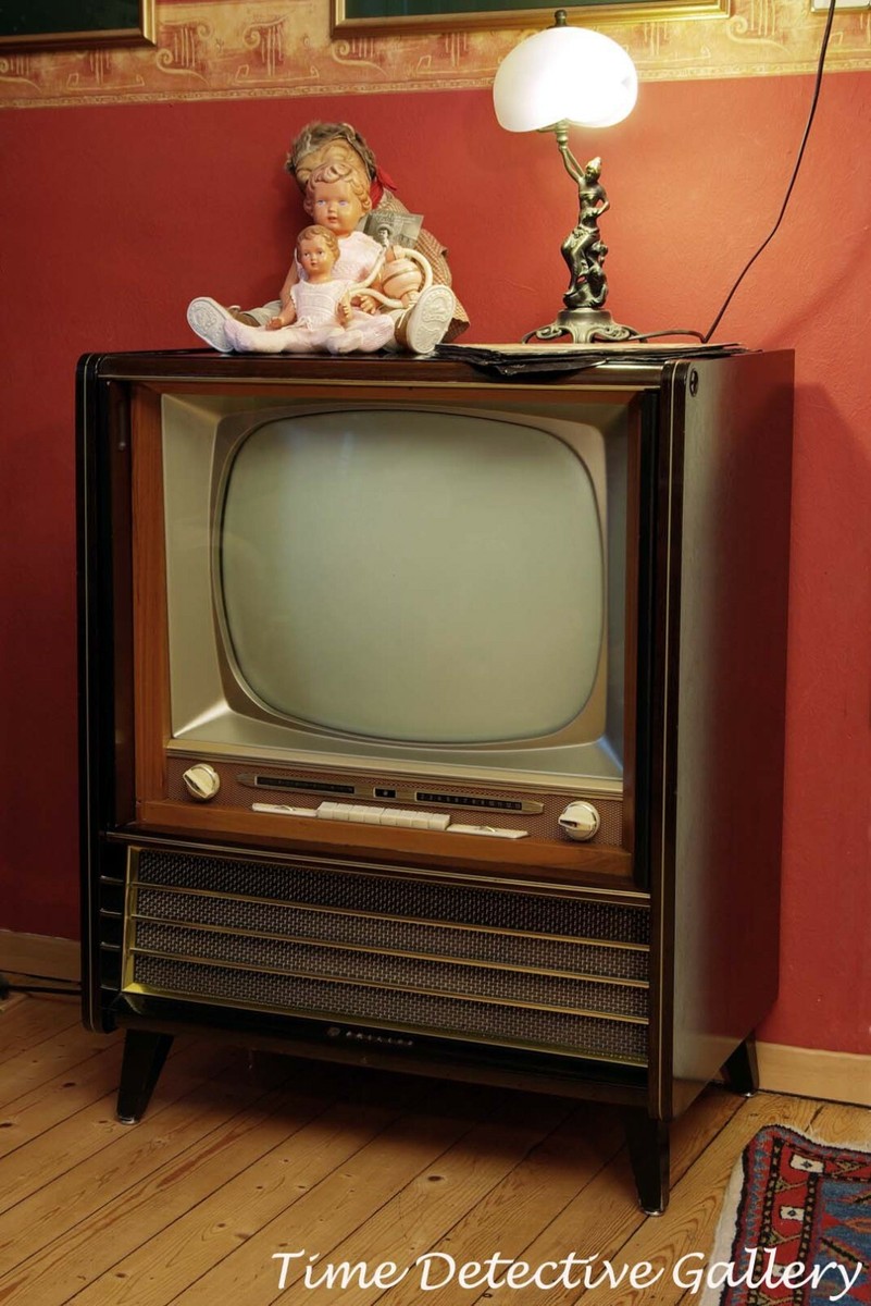 Vintage 1959 Philips Lenardo Fernseher Television Set - Color