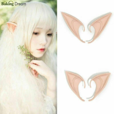 Flesh Elf Pixie Fairy Pointed Ears Tips Fancy Dress Cosplay  Costume Giant Props