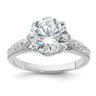 Silver 9mm CZ Ring QR6949 | eBay
