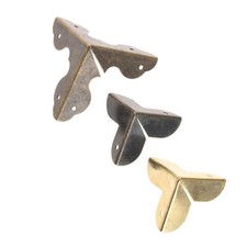 Antique Jewelry Gift Chest Wooden Box Case Corner Protector Guard Hardware 12Pcs