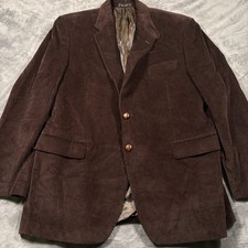 Vintage Y2K Lauren Ralph Lauren Sport Coat Mens 44R Brown Corduroy Elbow Patches