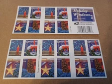Christmas Holiday Windows 4ever Stamps booklet of 20 Lot of 2 Booklets 40 Stamps