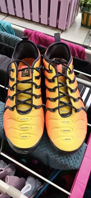 Nike Air Vapormax Plus Black Total Orange GR.45 Gebraucht 