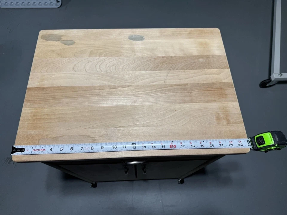  Carro de cocina de bloque de carnicero de madera maciza - Catskill Craftsmen #51527 Foto 4 de 4