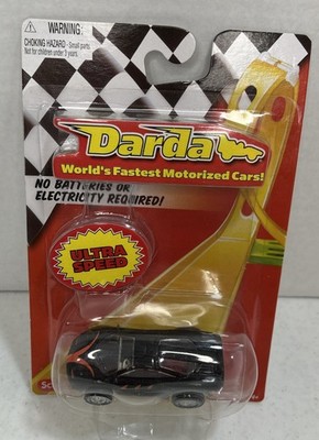 Darda Schylling Ultra Speed Motorized Pull Back Car Black 2010 New & Sealed!