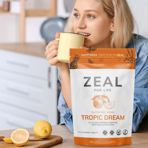 1-3 PACK Zeal For Life- Peach Passion 30 Servings Energy/Health Drink Supplement - Picture 6 of 10