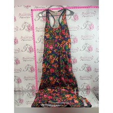 Offrio dress flowers bright Floral Printed Racerback Maxi Dress - Multicolor