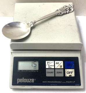 Vintage Wallace Sterling Silver "Grande Baroque" Soup Spoon (1.5 Oz 42 Grams)