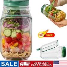 Salad Pod Jar Side Open Salad Pod portable salad bowl.