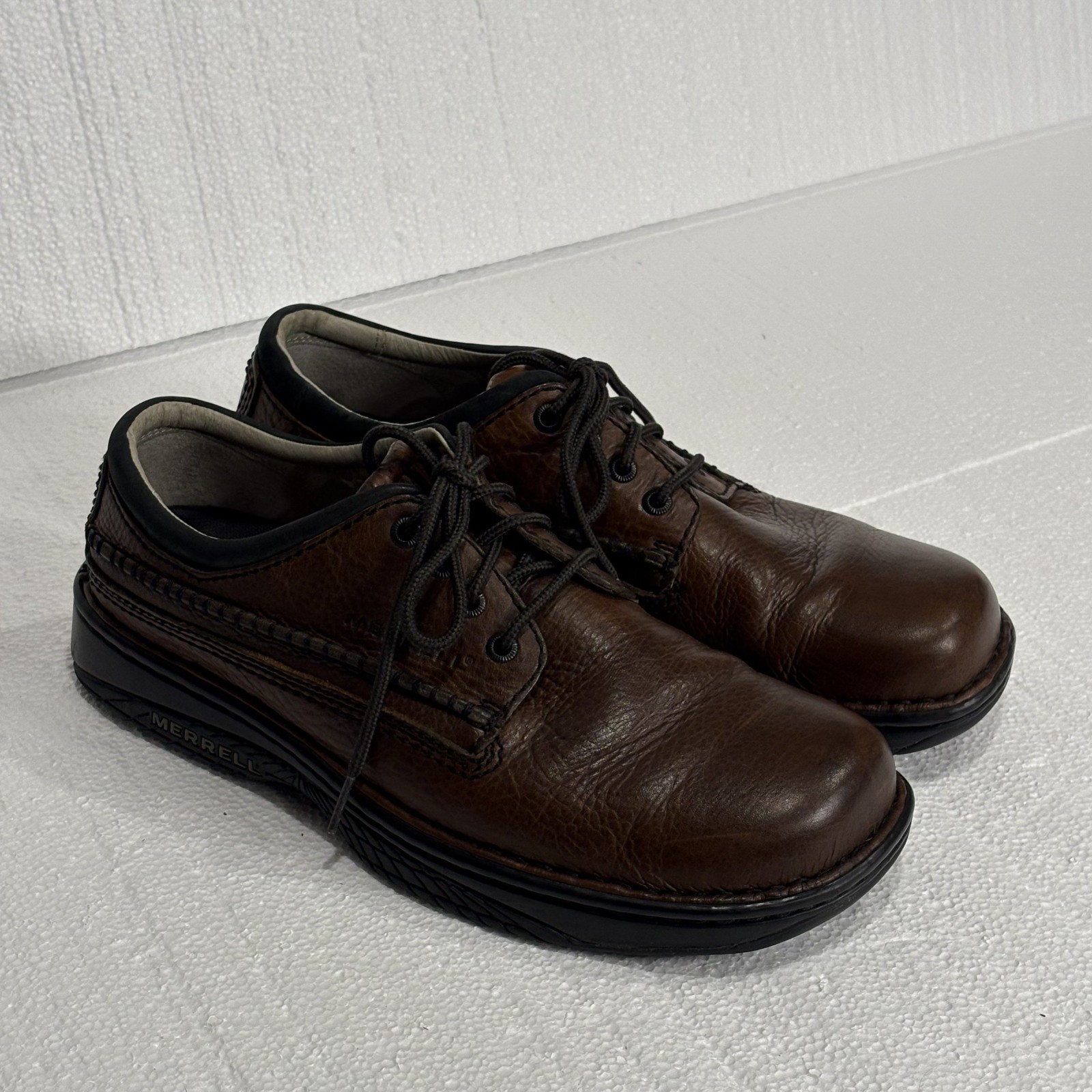 Scarpe Merrell uomo 10 pelle marrone leader mondiale stringate comode casual Oxford