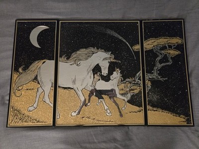 Rare Celestial Unicorn 3 Piece Mirror Set