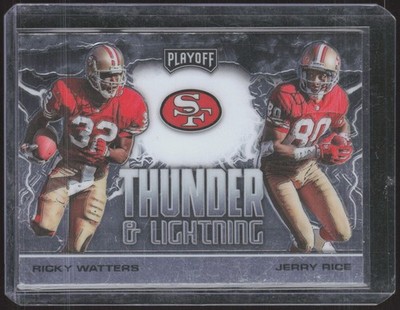 Jerry Rice / Ricky Watters #TL-11 Thunder & Lightning 2020 Panini Playoff *HOT*