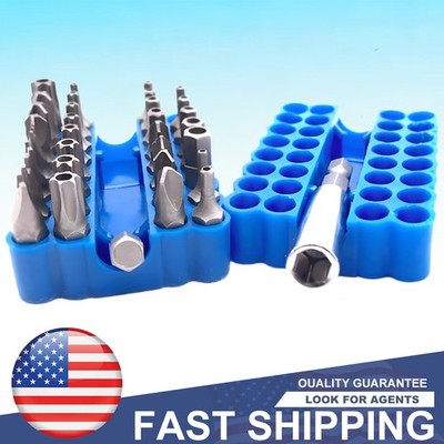 33 Security Torx Bit Set Torq Hex Star Spanner Tri Wing Screwdriver Tamper Proof