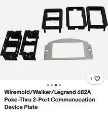 Wiremold/Poke-Thru 2-Port Communucation Device Plate Lot of (3)