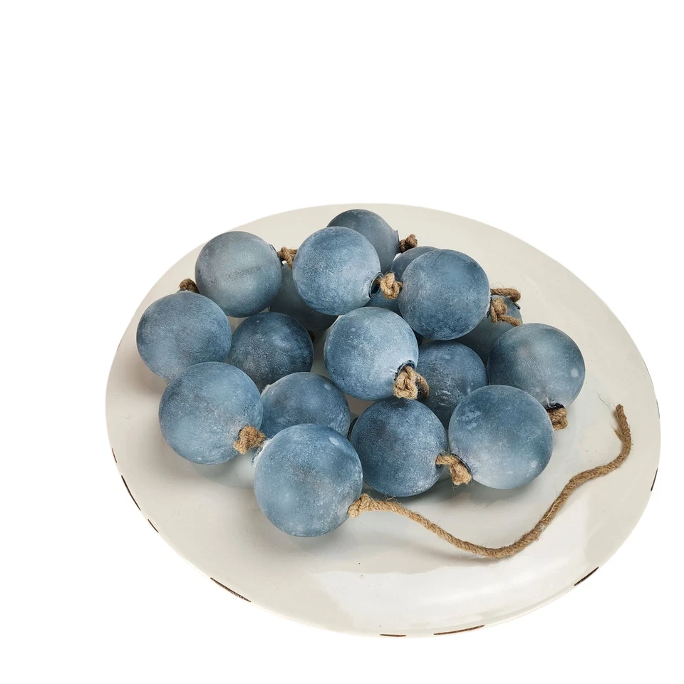 Pottery Barn Handcrafted Oversized Sea Glass Garland Rope Frosted white wash - Image 3 of 4