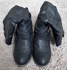 🖤 Rocket Dog Black Mid-Calf Slouch Cowboy Boots – UK 8 / EU 41