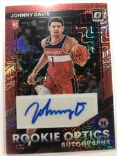 Johnny Davis 2022-23 Donruss Optic RIOKIE OPTIC AUTO ROOKIE RC CHOICE RED MOJO 