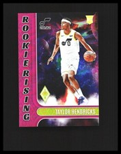 2023-24 Taylor Hendricks Rookie Card Phoenix Rookie Rising Pink /99 #12 Jazz. rookie card picture