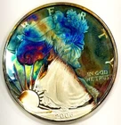 2006-W Proof DCAM  Silver Eagle Rainbow Color Toned Awesome Appeal
