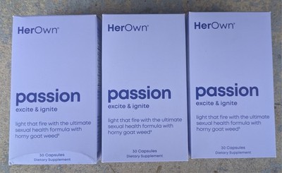 3 Her Own Passion Excite & Ignite Dietary Supplement 3 x 30 Exp. 9/27