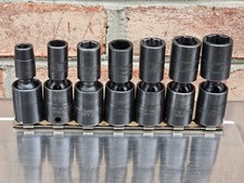 Snap On 38 Drive 7pc Semi-deep 6pt Metric Impact Swivel Socket Set 207ipsfm