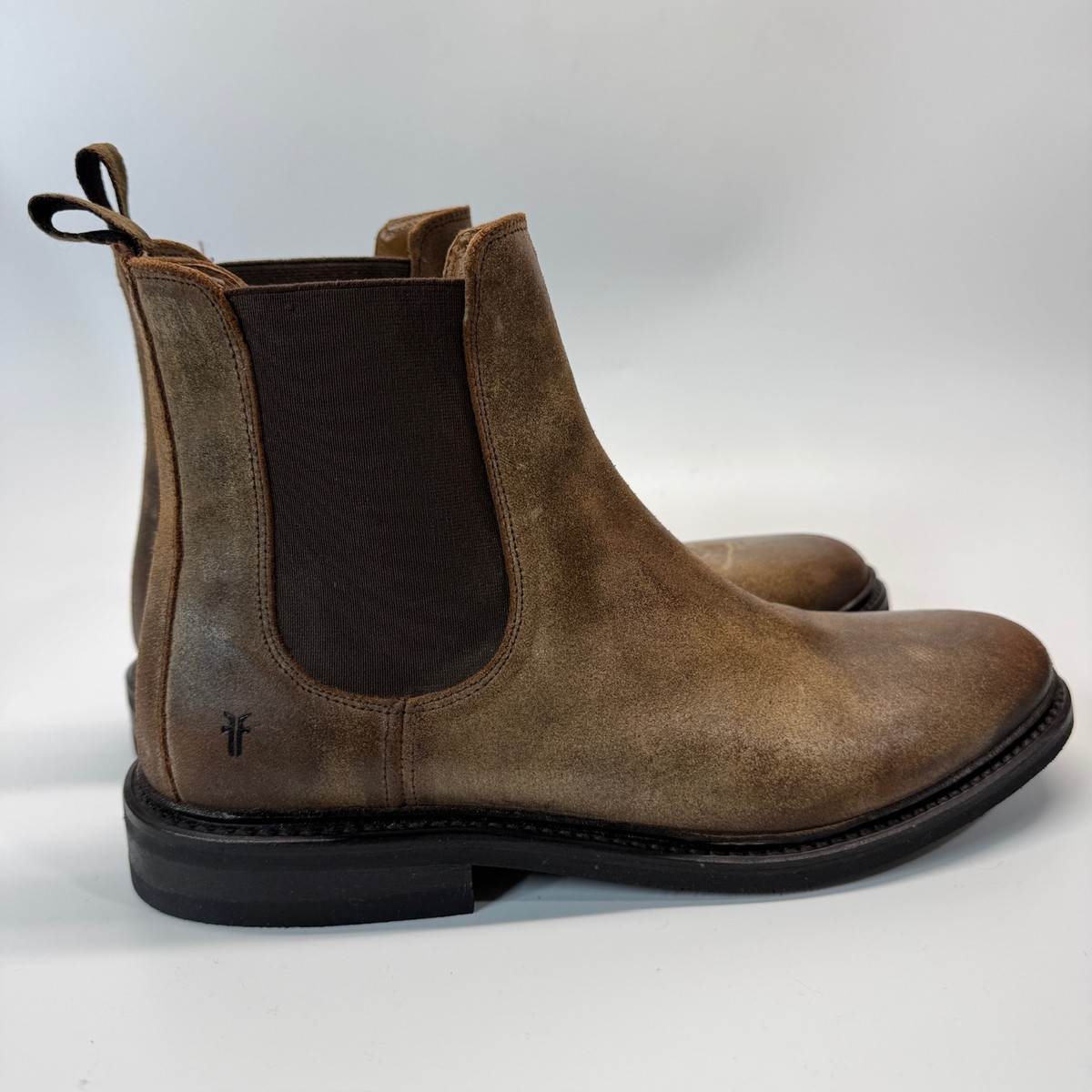 Frye Seth Chelsea Boot Men 9 D Brown Chocolate Patina  display picture 2