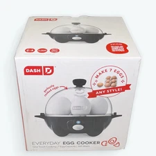 Dash 3-in-1 Everyday 7-Egg Cooker – Electric Egg Boiler Steamer & Omelet Maker