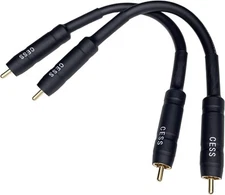 CESS-111-6i RCA Preamp Jumpers Male to Patch Cable, 2 6 Inches, Black 